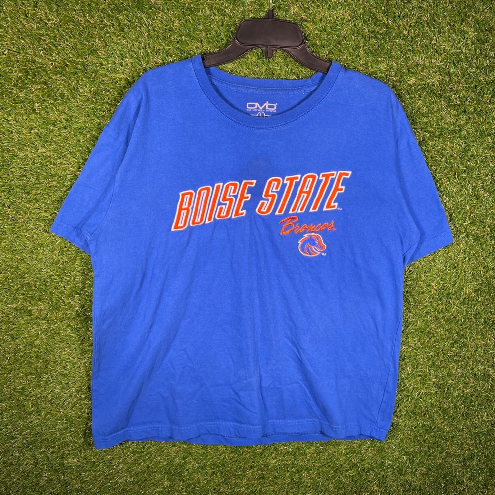 Old Varsity Brand‎ Boise State Broncos Blue Graphic T-Shirt Mens Large